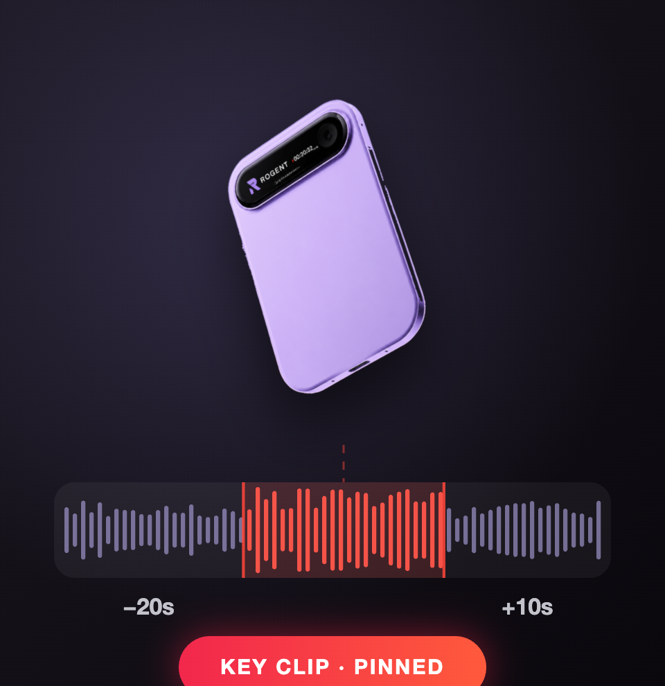 One press marks the key clip